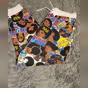 Girls Melanin Queen Graphic Joggers.